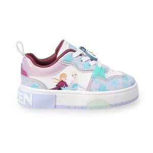 NWT Ground Up Little Girls Frozen Sneakers With Elsa, Anna & Olaf - Size 7